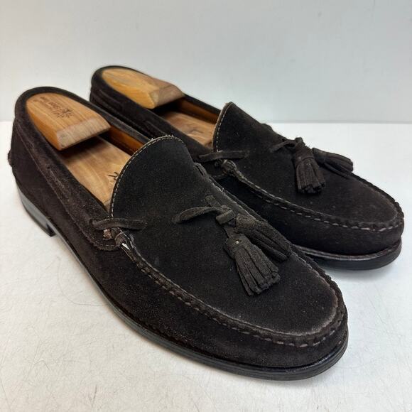RESOLED Rancourt & Co. x Polo Ralph Lauren Brown Suede Tassel Loafer USA 10 D